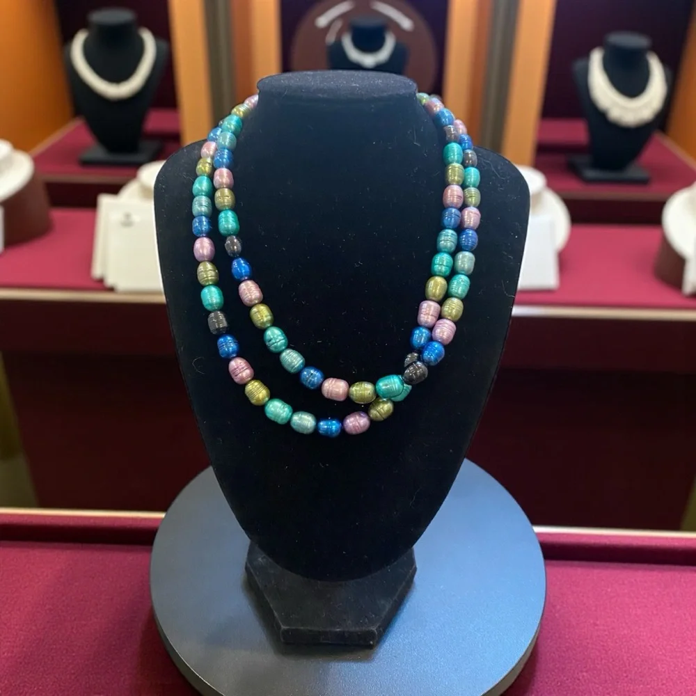 Honora .925 Sterling Silver Pastel Freshwater Pearl Necklace NWT - Picture 4 of 12